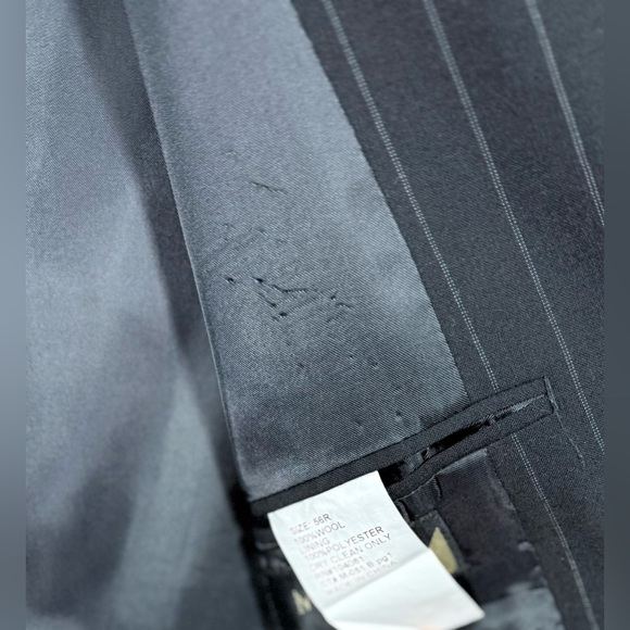 Mauro Size 56R Charcoal Pinstripe Suit Jacket - Picture 4 of 13